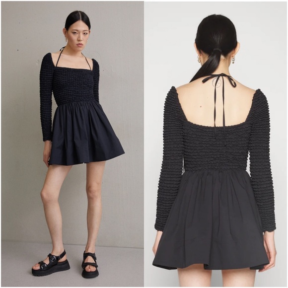 NEW STAUD Cassidy Dress in Black - Picture 16 of 16